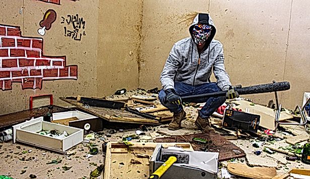 Man in the rage room